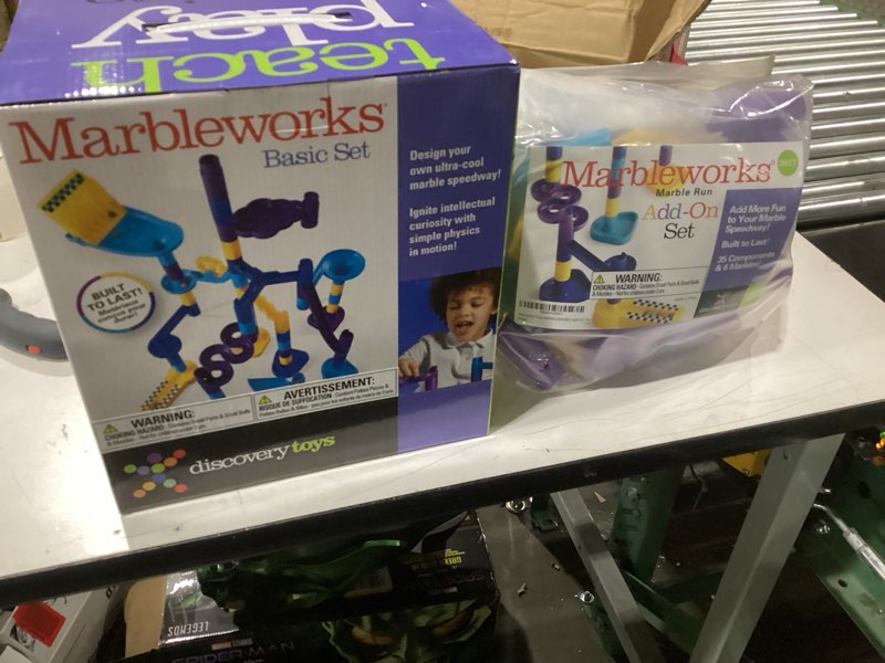 Condition photo showing New/Like New for Discovery Toys Marbleworks Deluxe Marble Run | Kid-Powered Learning | STEM Educational Building Block Toy Learning & Childhood Development 5 Years Old and Up Deluxe Set