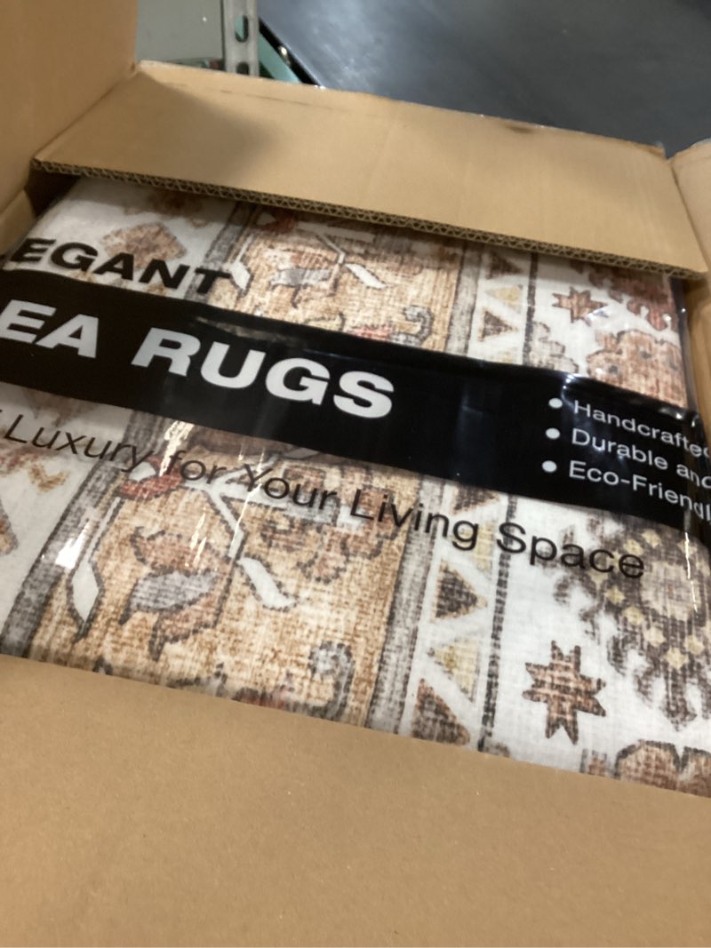 Condition photo showing New/Like New for zesthome 8x10 area rugs for living room,non-slip backing washable rugs,vintage large area rug?stain resistant home decor rug (orange,8'x10')