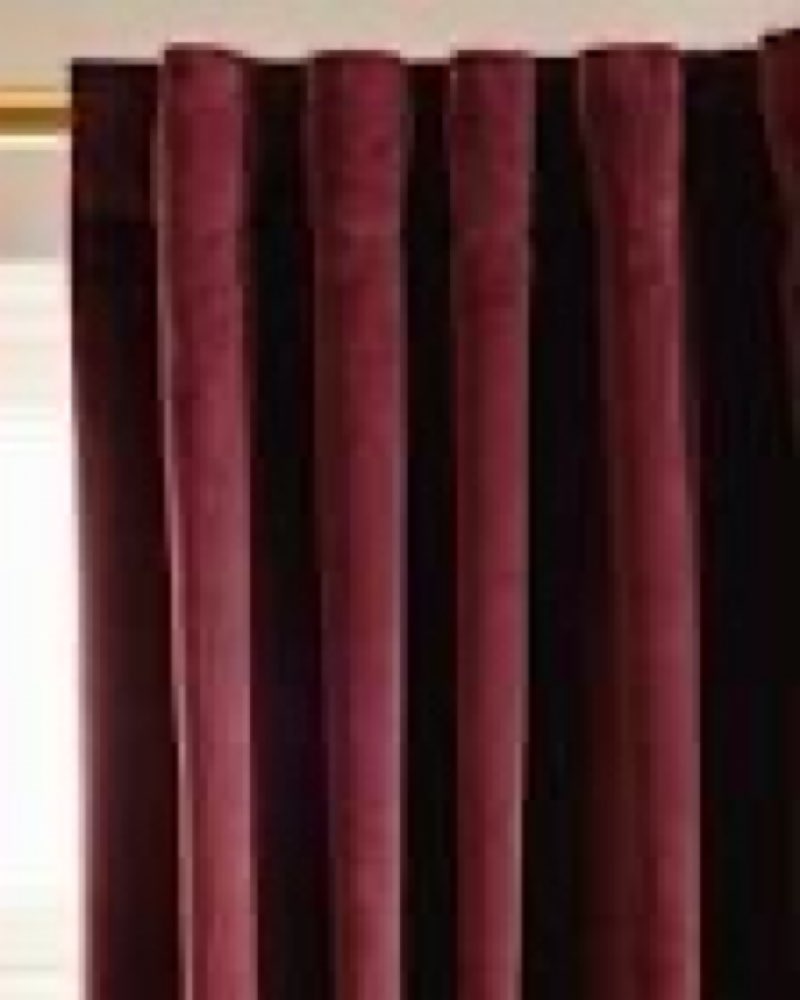 quince cotton velvet blackut curtain red  48”x84” 1panel