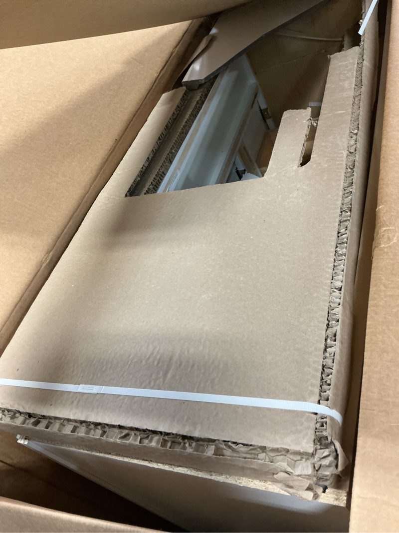 Condition photo showing As Is for  style selections kirkman 48-in true white single sink bathroom vanity with white cultured marble