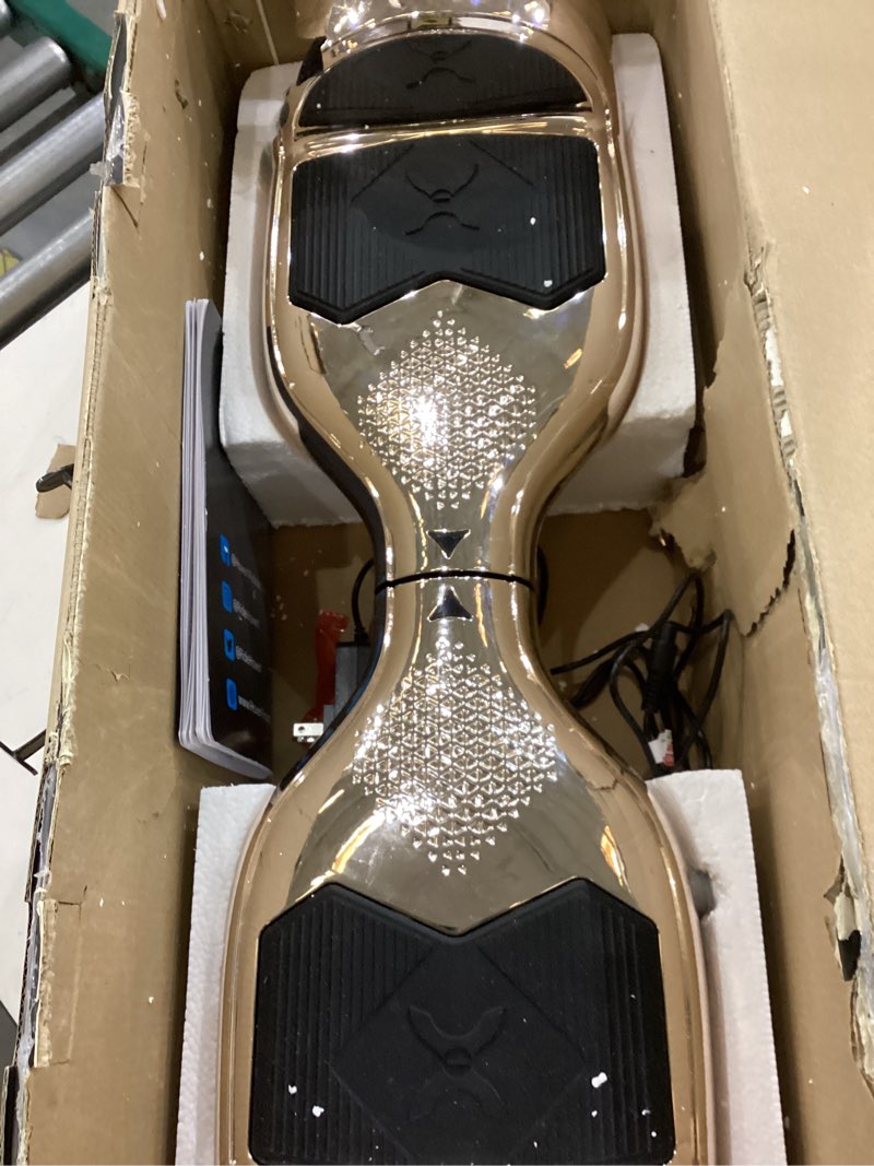 Condition photo showing As Is for Hover-1 Helix Electric Self-Balancing Hoverboard with 7 mph Max Speed, Dual 200W Motors, 4 Mile Range, and 6.5” Wheels Rose