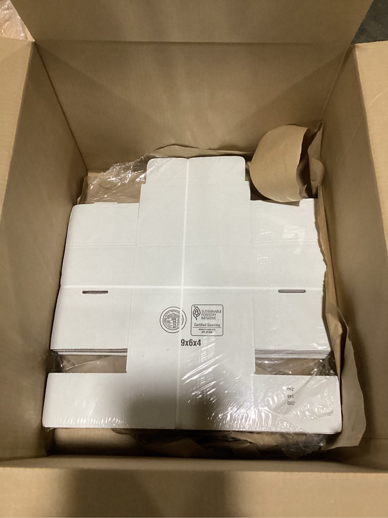 Condition photo showing New/Like New for amazon basics cardboard shipping mailer boxes, 9" x 6" x 4", white, 25-pack 9" x 6" x 4" (25-pack) 25