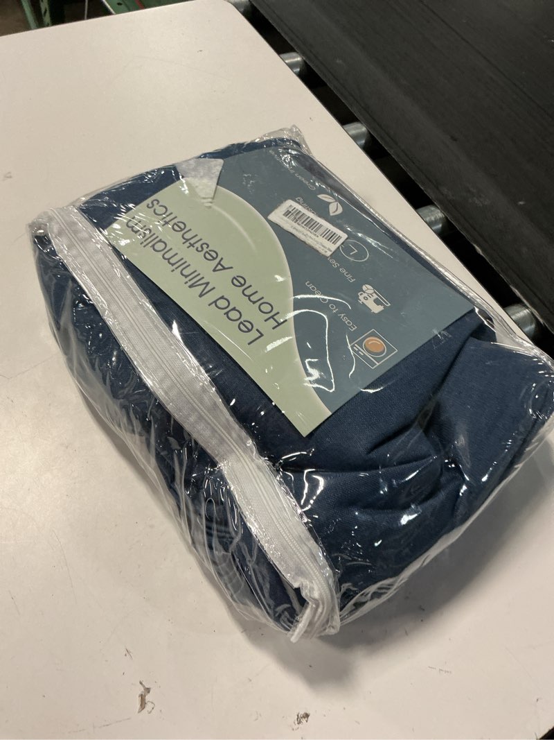 Condition photo showing Good Condition for guken 100% blackout curtains 90 inch length 2 panels set for living room bedroom back tab thermal insulated black out linen drapes room darkening window curtains 90 inches long,denim blue