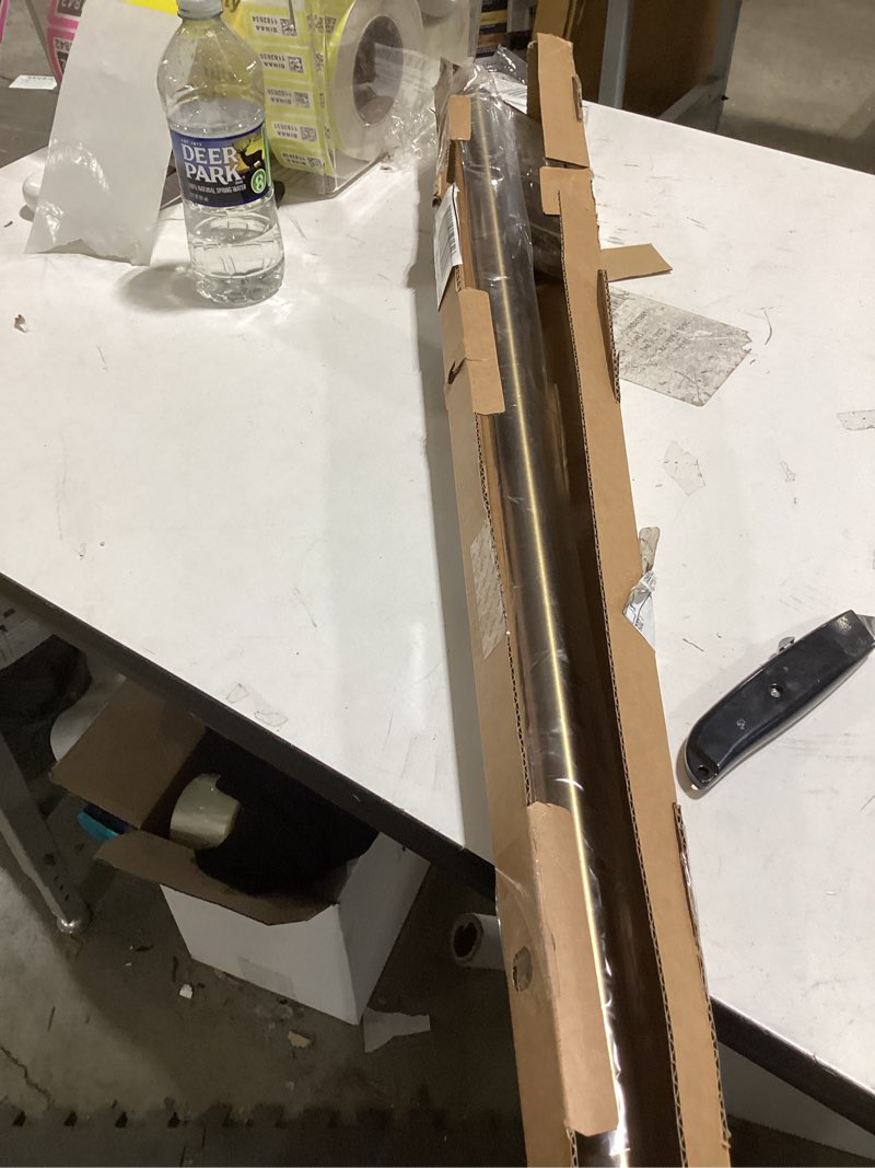 Condition photo showing Good Condition for Ivilon Drapery Window Curtain Rod - End Cap Style Design 1 Inch Pole. 48 to 86 Inch Color Warm Gold 48 to 86 in.