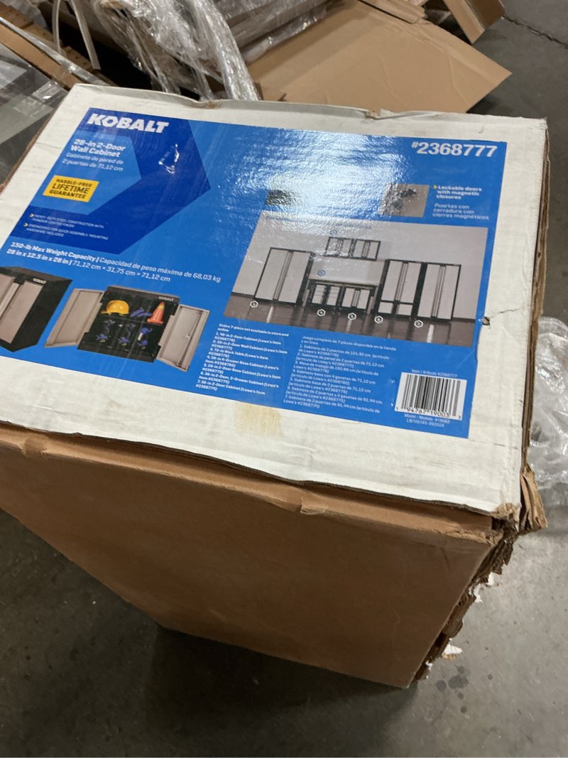 Condition photo showing Good Condition for kobalt 28-inches w x 28-inches h x 12.5-inches d wall-mounted steel garage cabinet in silver