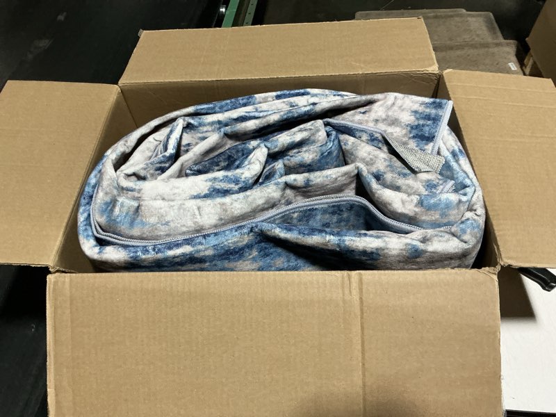 Condition photo showing Good Condition for similar to carvapet  washable area rugs for living room bedroom modern boho carpet large low pile foldable indoor rug with non slip rubber backing soft floor mat dark blue