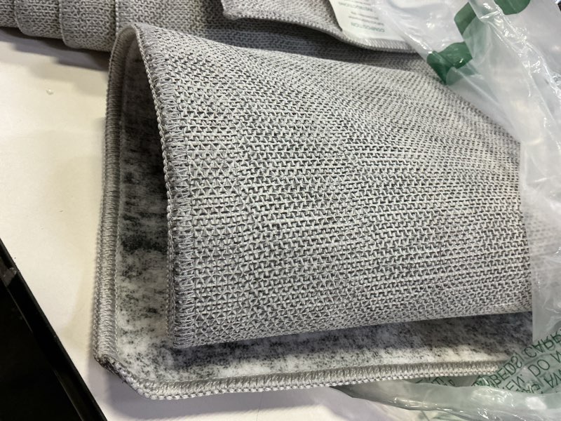 Condition photo showing Good Condition for Abstract Rug 5x7 Machine Washable Area Indoor Grey White Low Pile Non-Slip Foldable Thin Accent Rugs for Bedroom Living Room Dining Room Gray/White 5' x 7' (Rectangular)