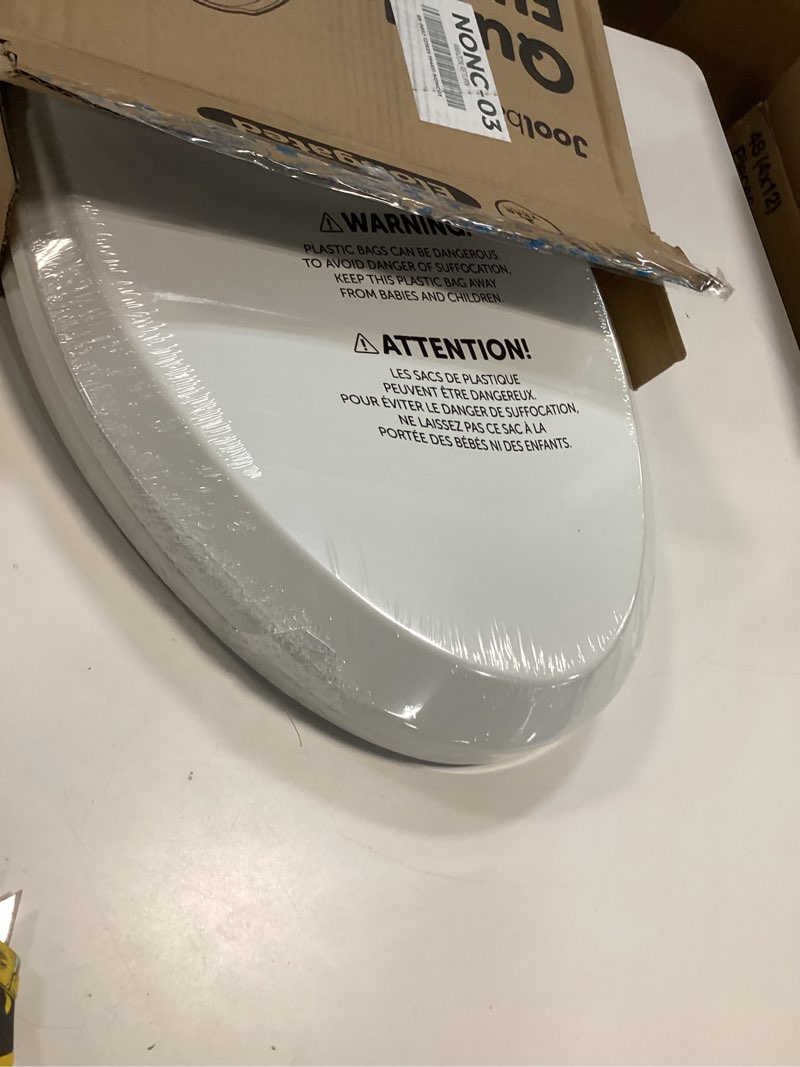 Condition photo showing New/Like New for Quick Flip Elongated Toilet Seat with Built-In Potty & Splash Guard for Toddler Training, Slow Close - Jool Baby