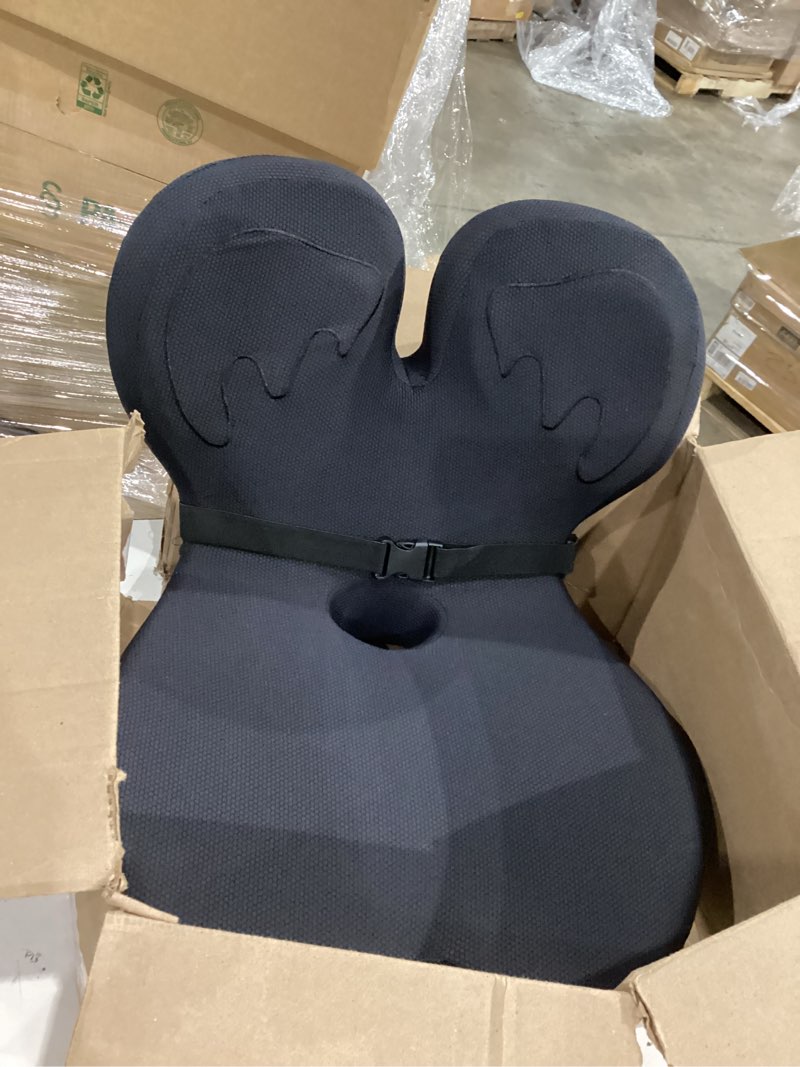 Condition photo showing Good Condition for seat cushion,office chair cushion with lumbar support,memory foam car orthopedic cushion,ergonomic designed for long sitting,tailbone & back pain relief,sciatica pillow for office,car,home chair black+honeycomb