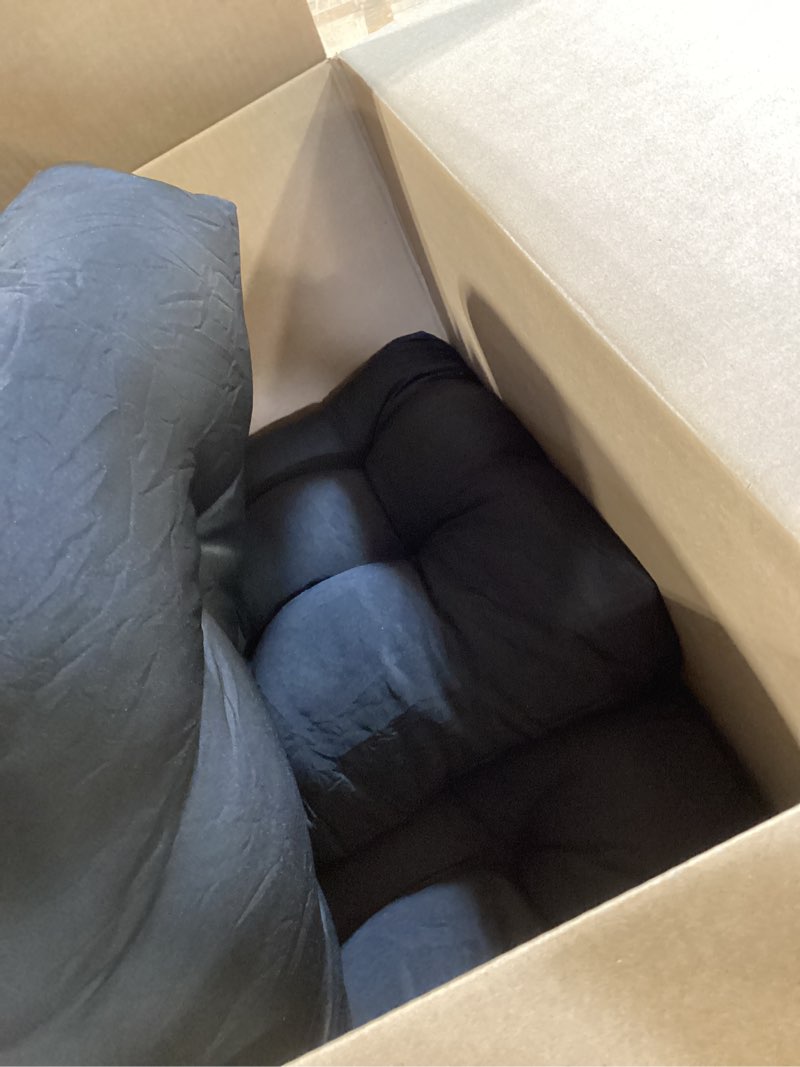Condition photo showing Good Condition for danghoogy wicker chair cushions, waterproof outdoor loveseat cushions for patio furniture, 3 pieces wicker furniture cushions, 1 loveseat and 2 u-shaped cushions, black black wicker chair cushion