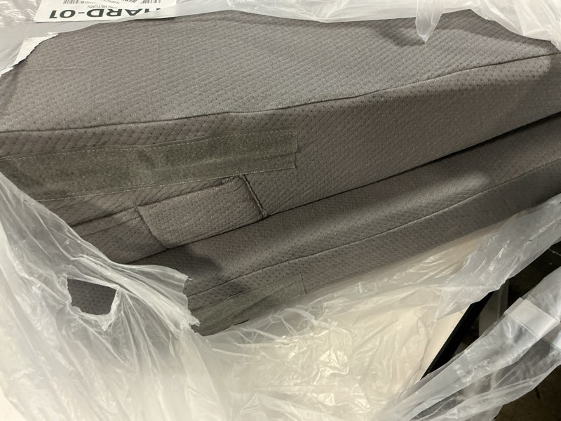 Condition photo showing As Is for GOHOME Cooling Wedge Pillow Set for After Surgery, 3-Piece Adjustable Memory Foam Bed Wedge Pillow for Sleeping - Acid Reflux, Snoring, Neck Pain and Back Pain, Grey