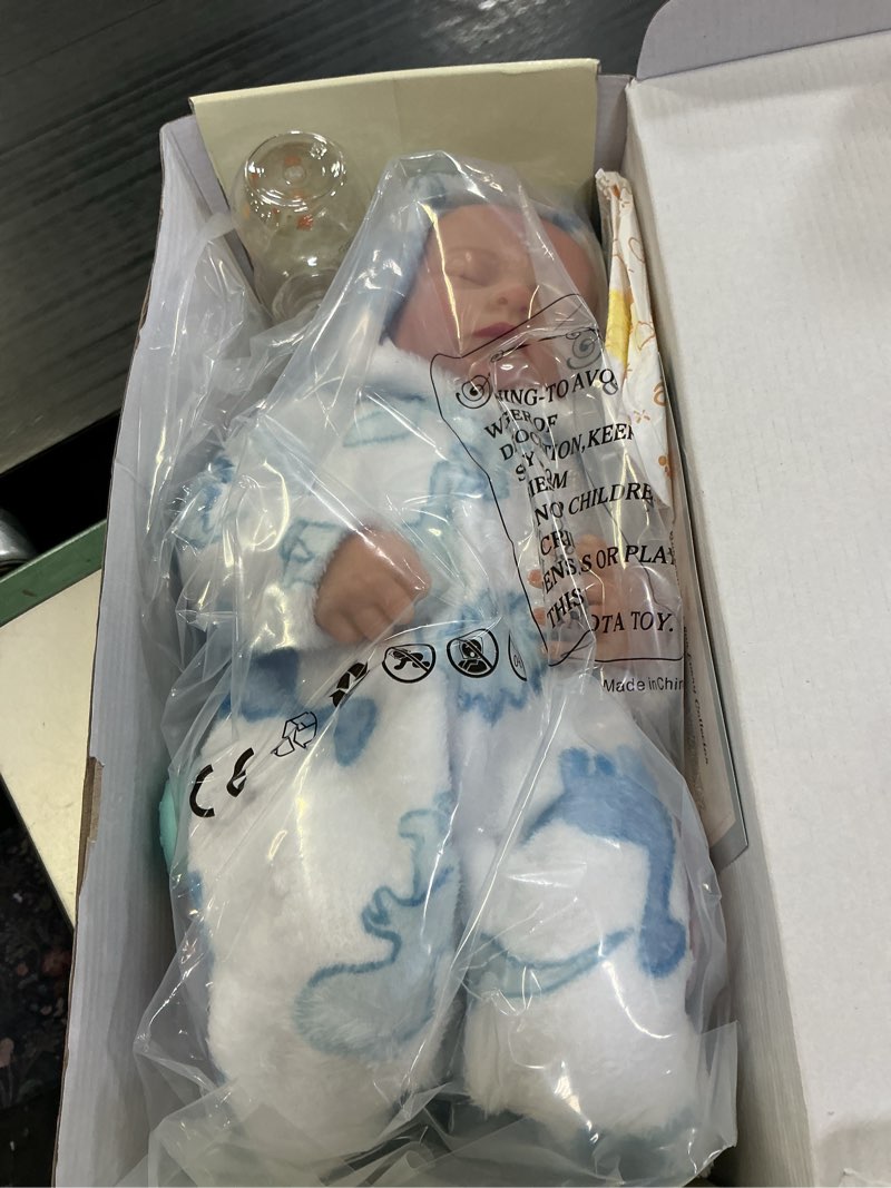 Condition photo showing Good Condition for babeside reborn baby dolls boy, 20 inch lifelike newborn real life poseable realistic doll for boy soft vinyl and cloth body baby dolls with clothes and toy gift for kids age 3+