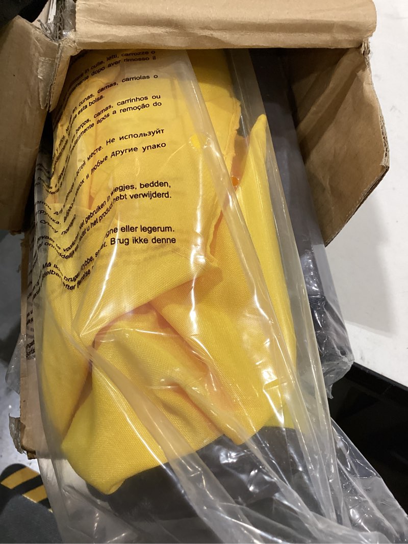 Condition photo showing Good Condition for jearey 6.5x10 ft rectangular patio umbrellas outdoor market umbrella with push button tilt and crank, rectangle table umbrella 6 sturdy ribs uv protection for pool garden backyard deck, yellow 6.5x10ft yellow