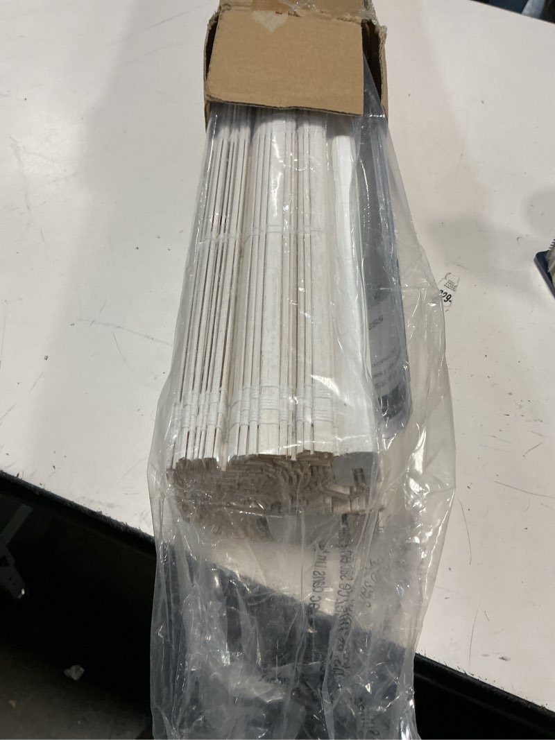 Condition photo showing New/Like New for lazblinds no tools no drill cordless bamboo roman shades, light filtering window treatment, roll up bamboo blinds for window 44'' w x 64'' h, ceylon vintage white ceylon vintage white 44'' w x 64'' h