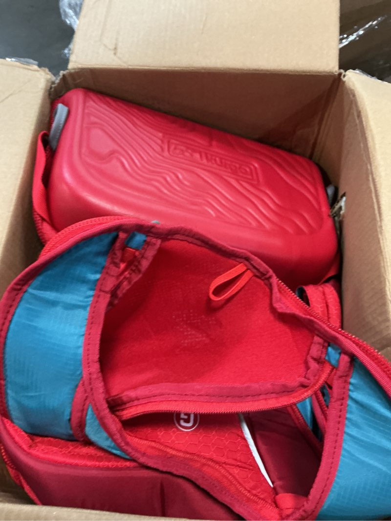Condition photo showing Good Condition for Kurgo G-Train Dog Carrier Backpack - Comfortable Travel Bag for Pets Up to 25 lbs - Waterproof Bottom - Multi-Compartment Pack - Dog Hiking Gear - Rugged Adventure Backpack - Red
