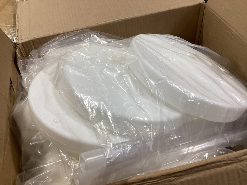 Condition photo showing Good Condition for omistar cloud lights set, 6 pcs cotton clouds, led lights for decoration, adjustable hanging tinsel cloud lights for weddings parties warm white light with support stands