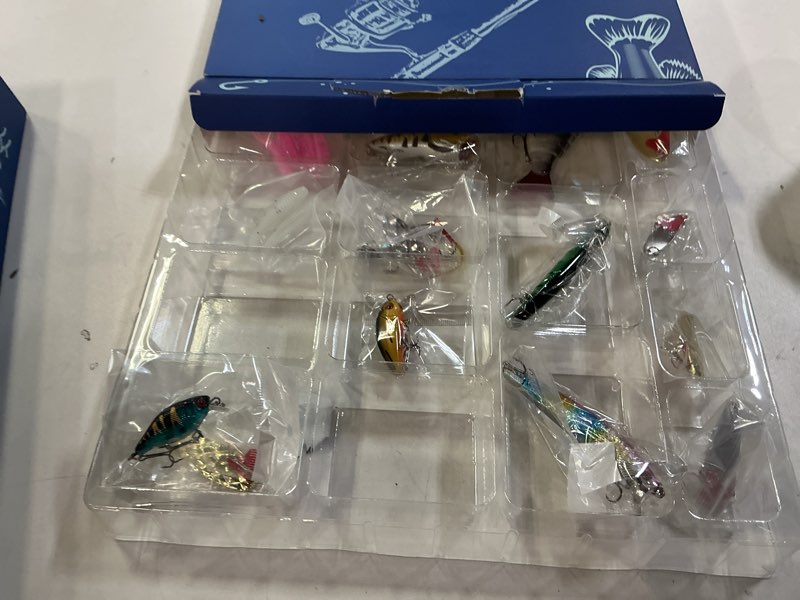 Condition photo showing As Is for Fishing Advent Calendar 2025 Adult Men Teen - 24 Days Fishing Lure Countdown Calendar with 29Pcs Lures Set - Spoons Minnow Crankbait VIB Xmas Gift for Father Granpa Brother Boyfriend