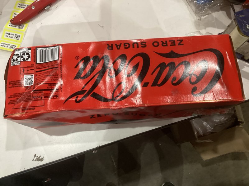 Condition photo showing New/Like New for Coca-Cola Zero Sugar Soda, 12 fl oz Cans, 12 Pack - Classic Cola Soft Drink Fridge Pack Coca-Cola Zero Sugar 12 fl oz (Pack of 12)