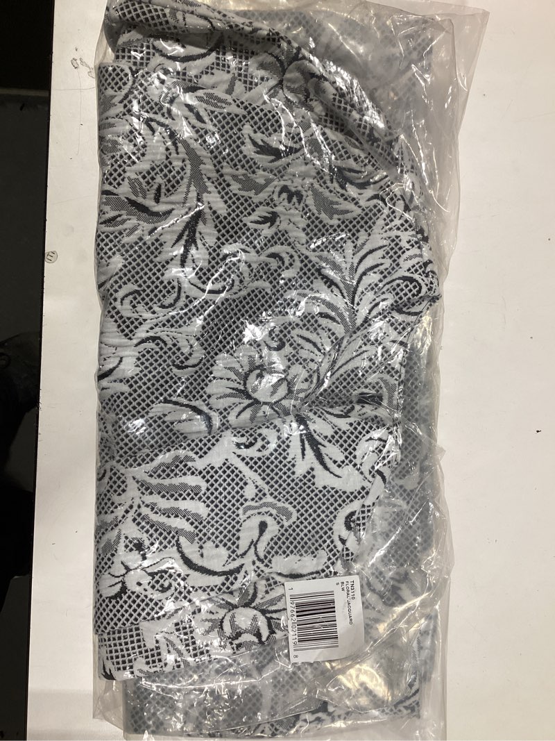 Condition photo showing Good Condition for N Natori Women's Floral Jacquard T-Shirt Dress Length 37" Small Black/White