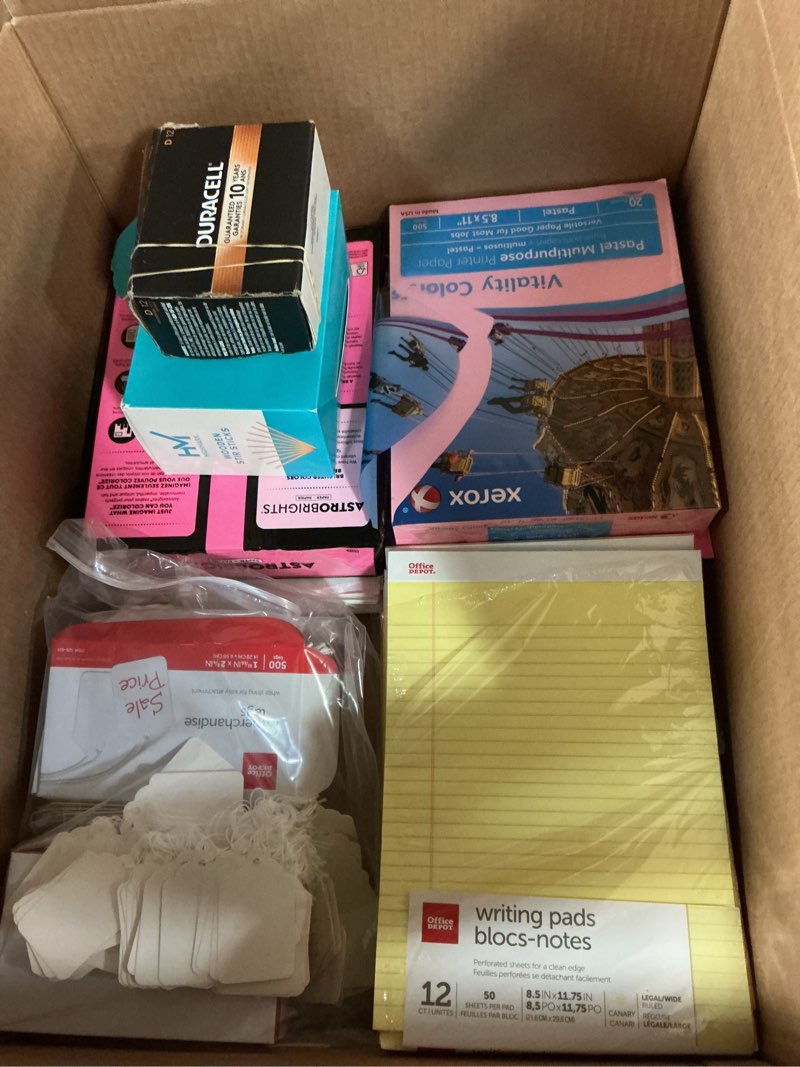 variety of office supplies