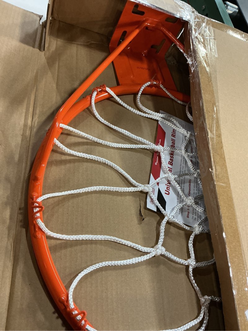 Condition photo showing Good Condition for gosports regulation 18" steel basketball rim - choose from fixed or breakaway - use for replacement or garage mount