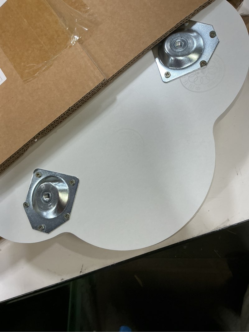 Condition photo showing As Is for coffee table and end table sets small wood coffee,flower shape tabletop,easy to move & assemble for small space,for living room,bedroom,office. white