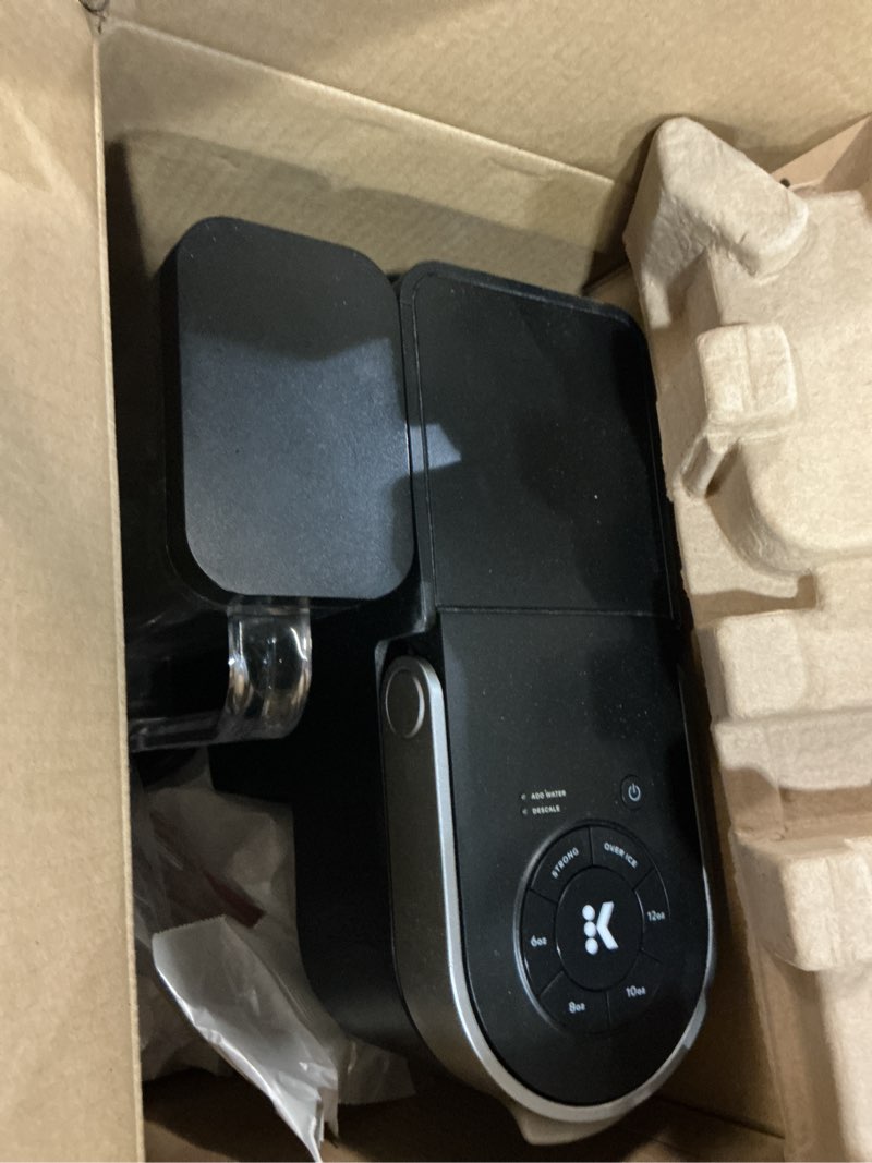 Condition photo showing As Is for keurig k-supreme single serve k-cup pod coffee maker, multistream technology, 4 brew sizes, 66oz dual-position removable reservoir, black black coffee maker