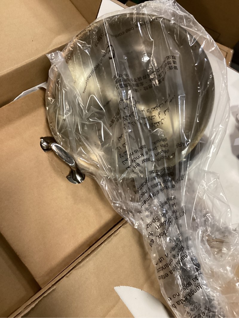 Condition photo showing As Is for All-Clad D3 3-Ply Stainless Steel Fry Pan With Lid 10 Inch, Induction Compatible, Oven Broiler Safe 600F, Fast and Even Heat, Pots and Pans, Cooking Frying Pan, Skillet, Kitchen, Cookware, Silver