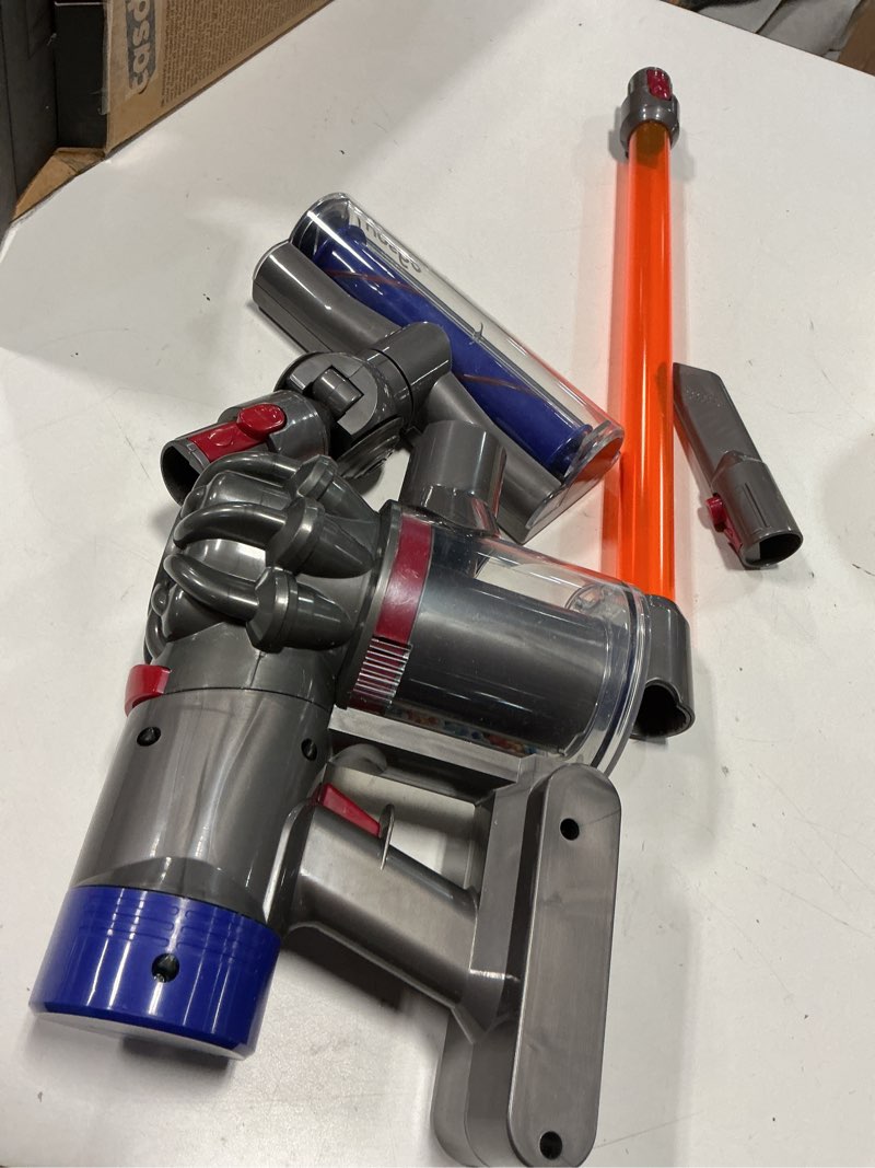 Condition photo showing Good Condition for casdon dyson cordless vacuum interactive & officially licensed toy dyson vacuum for children aged 3+ realistic role-play fun, purple and orange