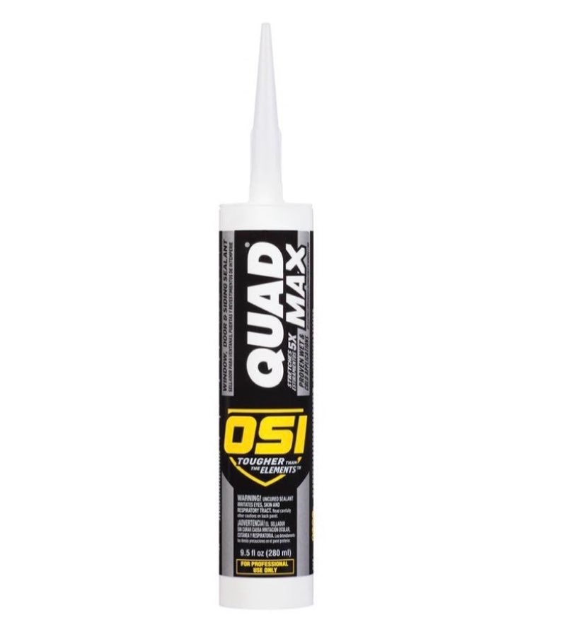osi 1868724 quad max window, door & siding sealant, brown, 9.5 oz