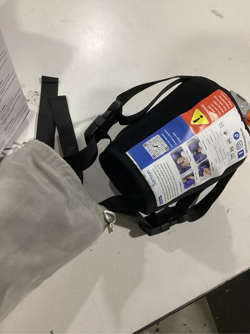 Condition photo showing Good Condition for Travel Pillows for Airplanes, Airplane Pillow for Long Flight, Airplane Head Strap with Eye Mask for Sleep, Travel Neck Pillow for Car Road Trip, 360° Support Headrest, Stop Bobblehead, Pink