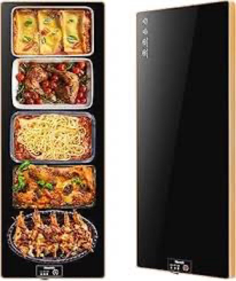 Electric Warming Tray (Extra Long 47”x12”)?Food Warmers for Parties Buffet with Thermostat&Full Surf