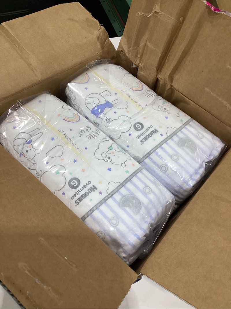 Condition photo showing As Is for Huggies Overnites Size 6 Overnight Diapers (35+ lbs), 42 Ct, Packaging May Vary Size 6 42