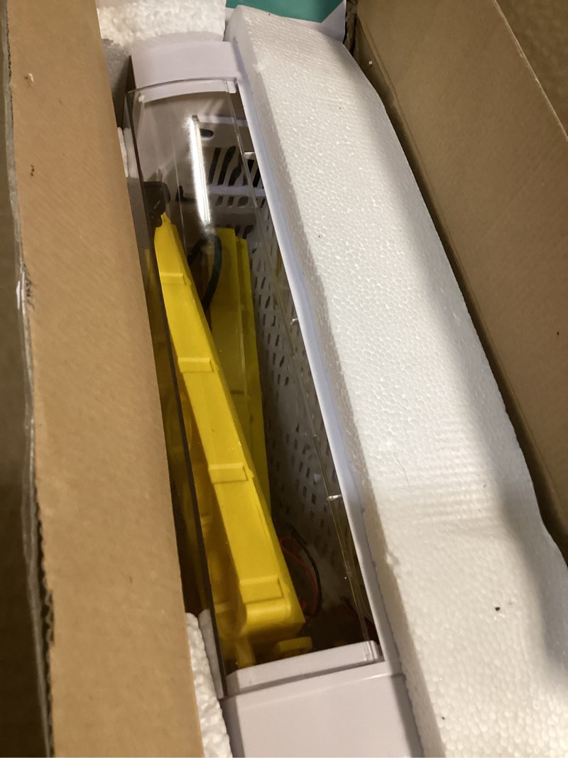 Condition photo showing As Is for series iii - 24 egg incubator for hobbyists, full-stage adaptive humidity (dual-bottle) & temp control, custom-interval auto turn & auto stop, preset incubation days, adjustable egg spacing 24-egg brown