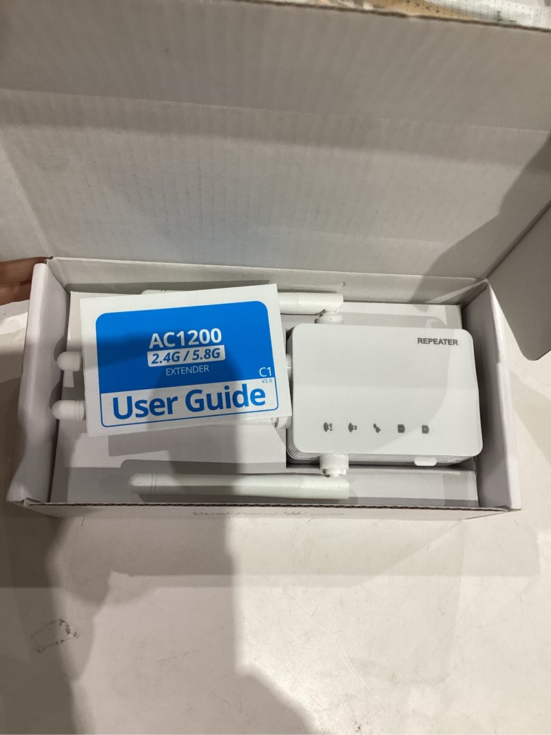 Condition photo showing Good Condition for 2026 WiFi Extender Signal Booster for Home, 10X Faster New Wireless Long Range Amplifier, Covers up to 15,000 sq.ft, WiFi Booster Dual Band,WiFi Repeater with Ethernet Port & EasyMesh, Easy Setup White