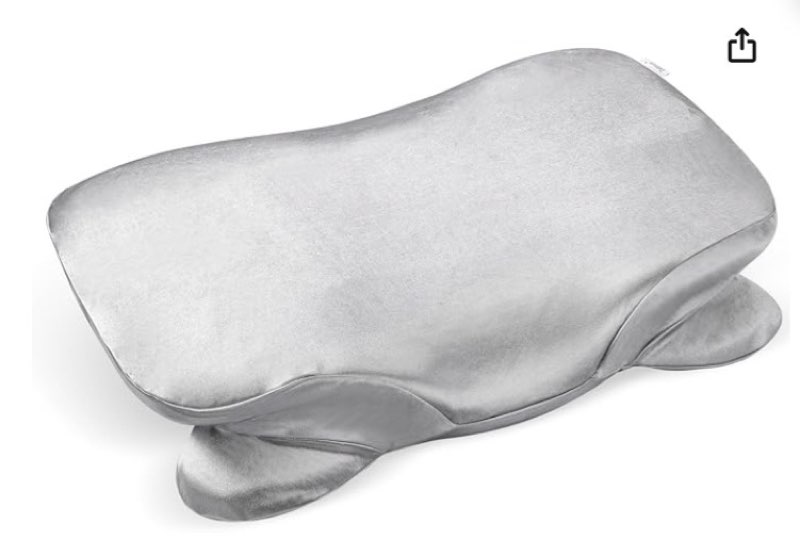 Thickened Satin Pillowcase for Zelimun Cervical Pillow, Smooth & Soft Pillowcase, Contour Pillow Cover with Zipper (Grey)