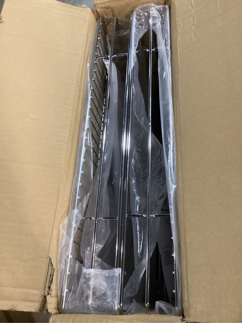 Condition photo showing Good Condition for OCG Pull Out Cabinet Organizer 2 Pack (18" W x 21" D), Pull out Shelves 1 Tier, Cabinet Slide Out Shelves for Base Cabinet Organization in Kitchen Bathroom Pantry, Bottom Mount, Chrome Finish 18W21D, 2Pack