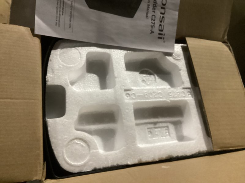 Condition photo showing New/Like New for Bonsaii 12-Sheet Cross Cut Paper Shredder, 5.5 Gal Home Office Heavy Duty Shredder for Paper, Credit Card, Mail, Staples, with Transparent Window, High Security Level P-4 (C275-A) 1 2 sheet