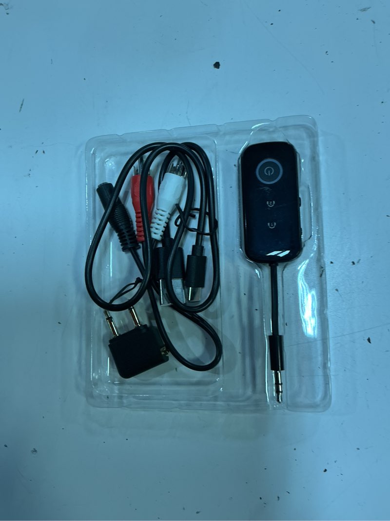 Condition photo showing Good Condition for premium pro bluetooth 5.4 transmitter receiver,airplane audio adapter,wireless transmitter for tv/travel flight,airline,gym.compatible with 2 airpods/headphones,bluetooth receiver for car/home stereo black