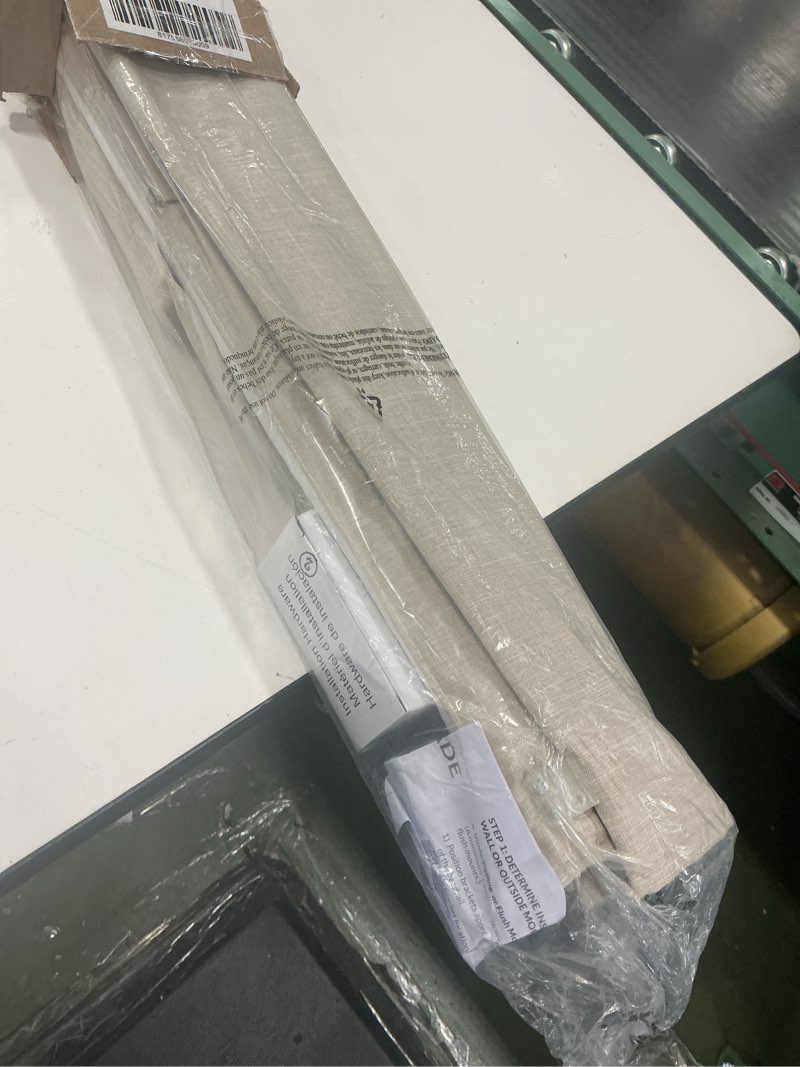 Condition photo showing As Is for CHICOLOGY Roman Shades for Windows , Window Treatments , Roman Shades , Roman Window Shades , Room Darkening Shades , Window Shades , 31"W X 64"H , Belgian Flax (Privacy & Light Filtering) Belgian Flax (Privacy & Light Filtering) 31"W x 64"H