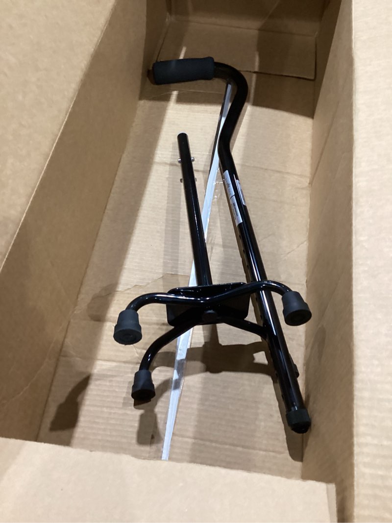 Condition photo showing Good Condition for medline aluminum quad cane with small base for balance, knee injuries, leg surgery recovery & mobility, portable, lightweight walking aid for seniors & adults