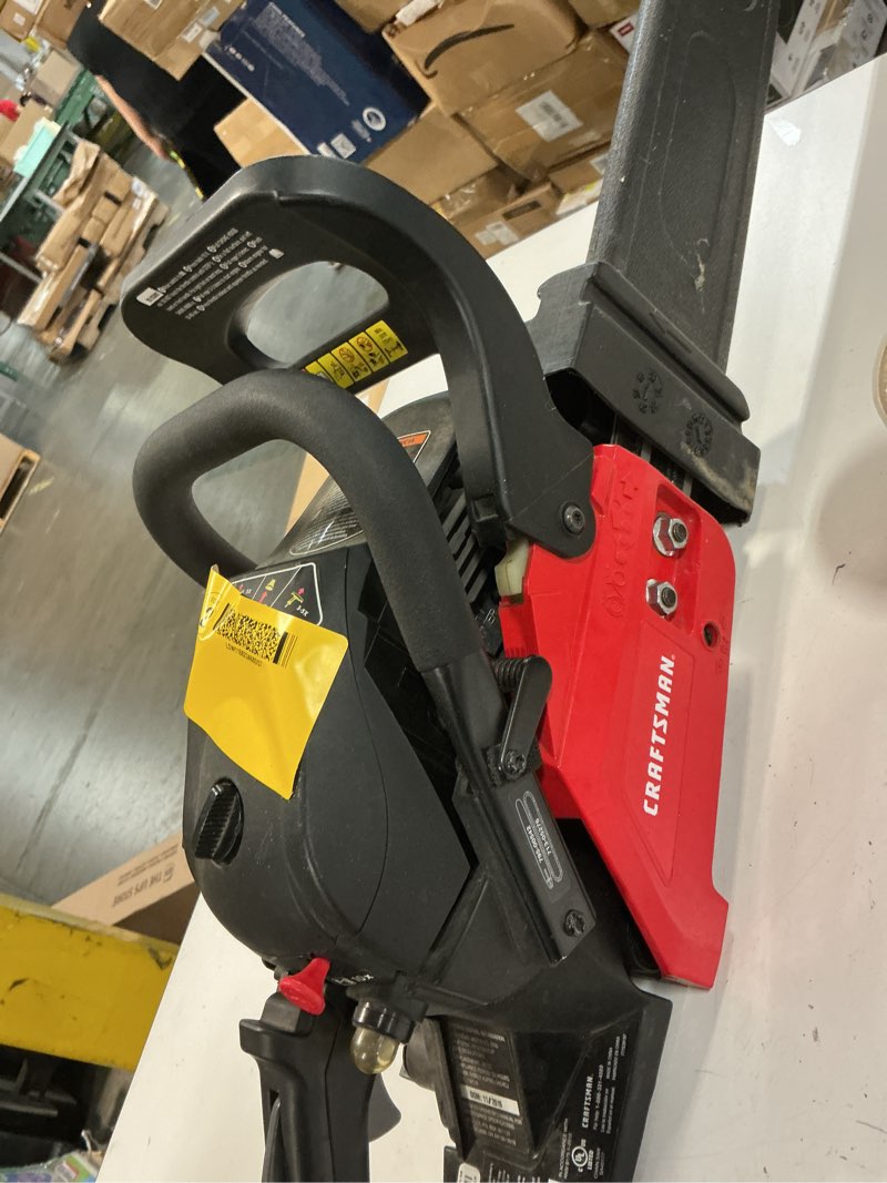 Condition photo showing As Is for craftsman s160 42-cc 2-cycle 16-in gas chainsaw