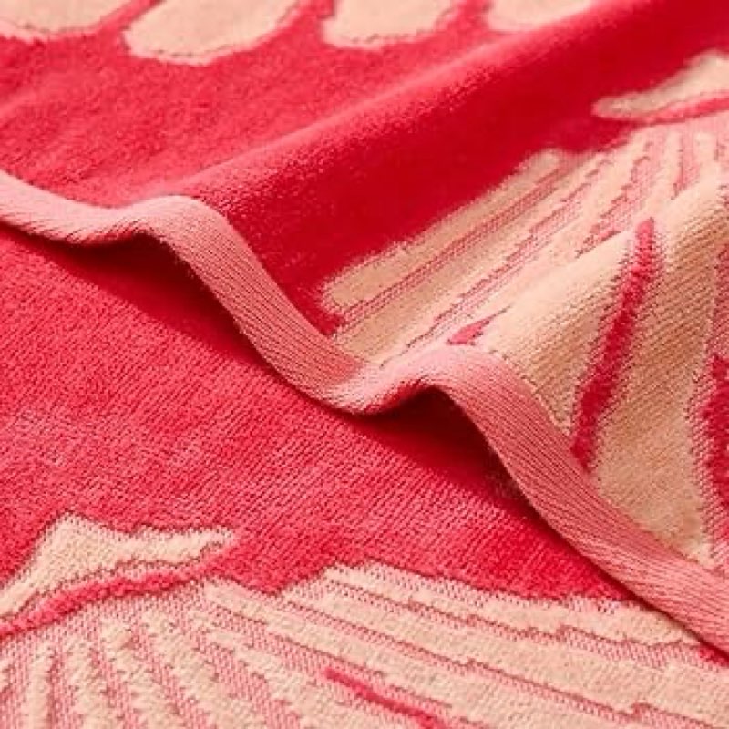 Nautica - Beach Towel, Soft Plush Velour with Hanging Loop, Coastal Beach Essentials (Seashell Seashore Pink, 4-Piece) Size 34  in.x64 in