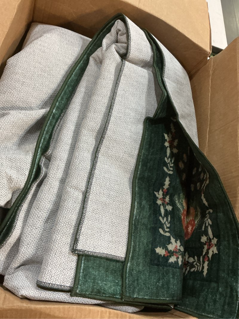 Condition photo showing As Is for LIVEBOX Christmas Living Room Rugs 8x10, Soft Machine Washable Area Rug for Bedroom, Vintage Rug for