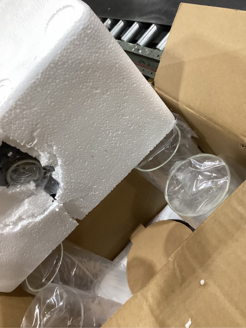 Condition photo showing New/Like New for Wall Sconces Set of Two, Hardwired Brown Bathroom Sconces Wall Lighting with Clear Glass, Modern Sconces Wall Decor Set of 2 Bathroom Light fixtures for Mirror Hallway (Bulbs Not Included) Brown (Hardwired) 22inch - 2PC