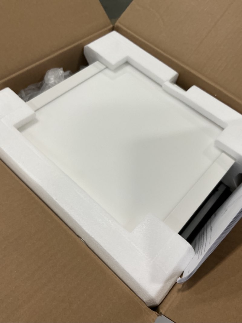 Condition photo showing As Is for Utilitech Ventilation fan 1.0-Sone 150-CFM White Decorative Lighted Bathroom Fan (ENERGY STAR Certified) (missing parts)