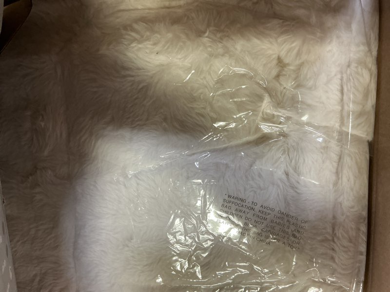 Condition photo showing Good Condition for Heated Blanket Throw with 1/2/4/6/8 Hours Auto-Off 10 Heat Level, 50'' * 60'' Cozy Faux Rabbit Fur Bubble Electric Blanket with Overheat Protection(White) White 50''*60''
