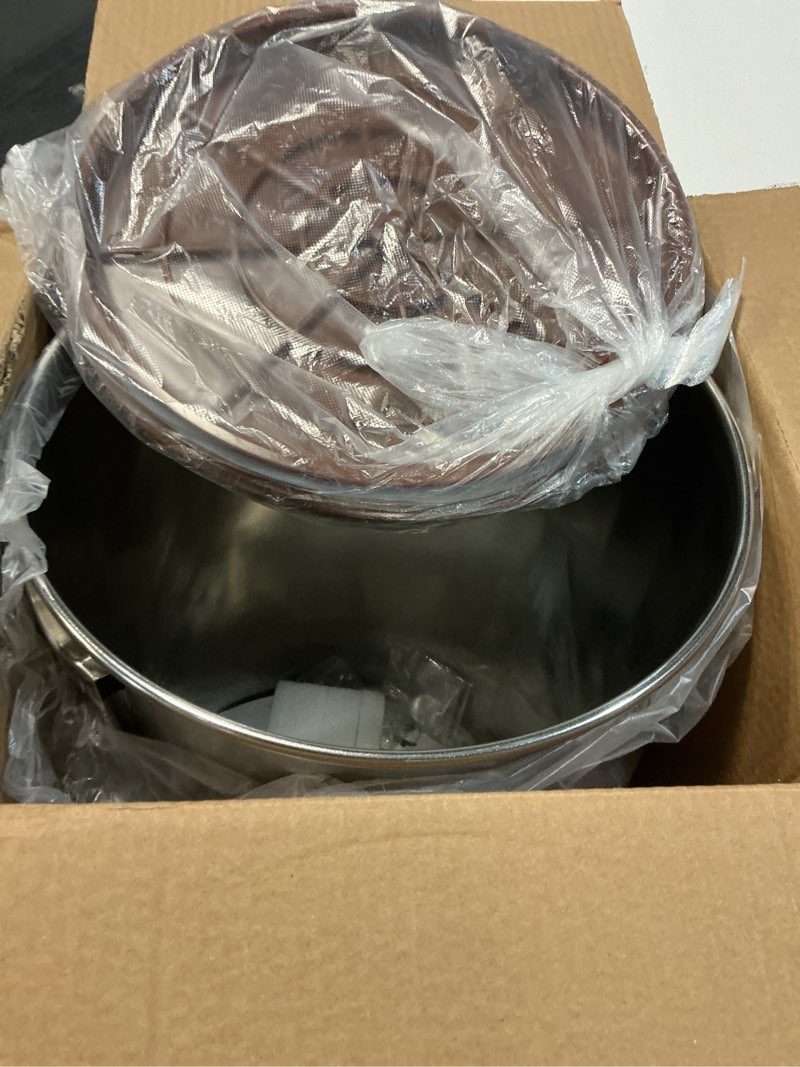 Condition photo showing Good Condition for 35 lbs stainless steel dog food storage container with airtight lid & ceramic bone handle, large metal dog food bin for dogs & cats, keep fresh, easy to clean