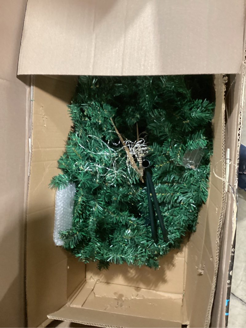 tuanse 6 ft lighted eid ramadan moon crescent artificial tree with star string led outdoor decoratio