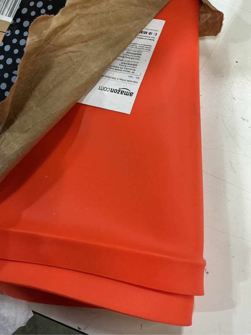 Condition photo showing Good Condition for 36" silicone griddle cover mat for blackstone 36 inch griddle accessories, all-season protection against dirt & rust, food grade silicone grill mat (orange)
